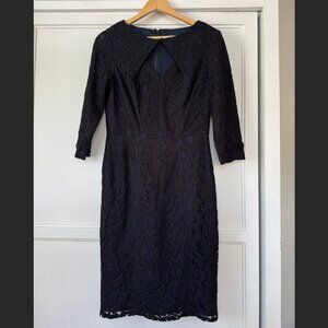 Adrianna Papell - Size 8 - Navy with Black Lace